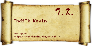 Thék Kevin névjegykártya